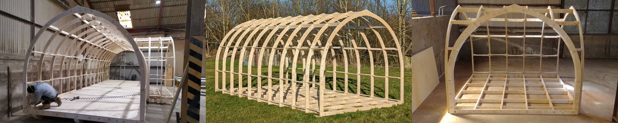 Wooden shepherd hut frames for sale in the UK